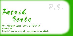 patrik verle business card